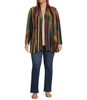 Ali Miles Plus Size Crepe Lux Crew Neck Sleeveless Tank
