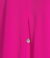 Ali Miles Point Collar Cap Sleeve Popover Tunic