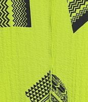Ali Miles Round Neck 3/4 Sleeve Print Popover Tunic