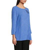Ali Miles Round Neck 3/4 Sleeve Tunic