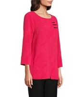 Ali Miles Round Neck 3/4 Sleeve Tunic