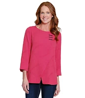 Ali Miles Round Neck 3/4 Sleeve Tunic