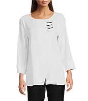 Ali Miles Round Neck 3/4 Sleeve Tunic