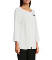 Ali Miles Round Neck 3/4 Sleeve Tunic