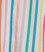 Ali Miles Stripe 3/4 Cuff Sleeve Popover Tunic
