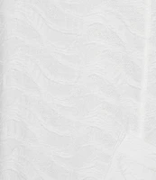 Ali Miles Textured Round Neck 3/4 Sleeve Hi-Low Hem Top