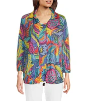 Ali Miles Tropical Multi Print Button Front Tank Set