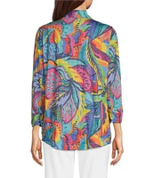 Ali Miles Tropical Multi Print Button Front Tank Set