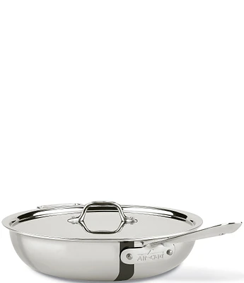 All-Clad D3 Stainless 3-Ply Bonded Cookware Weeknight Pan With Lid 4-Quart