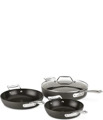 All-Clad Essentials Nonstick Cookware Set, 4 Piece Fry & Saute Set