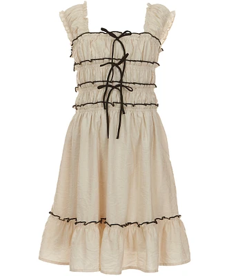 Allison & Kelly Big Girls 7-16 Crinkle Chalis Ruffle Sleeveless Dress