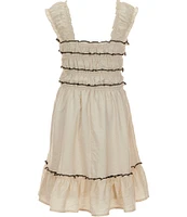 Allison & Kelly Big Girls 7-16 Crinkle Chalis Ruffle Sleeveless Dress