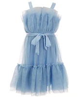 Allison & Kelly Big Girls 7-16 Glitter Tulle Tiered Dress