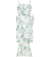 Allison & Kelly Big Girls Sleeveless Floral-Toile-Printed Bow-Back Dress