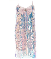 Allison & Kelly Big Girls 7-16 Sleeveless Iridescent Paillette Sequin-Embellished Shift Dress