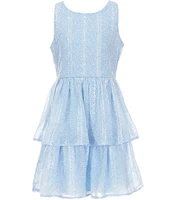 Allison & Kelly Big Girls Sleeveless Knit Bow Vest & Embroidered Chiffon Dress Set