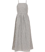 Allison & Kelly Big Girls Sleeveless Knit Bow Vest & Gingham Dress Set