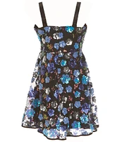 Allison & Kelly Big Girls 7-16 Sleeveless Sequin-Embellished Floral Fit & Flare Dress