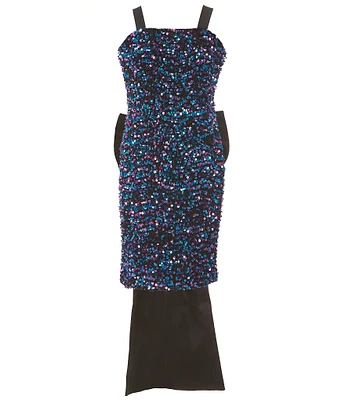 Allison & Kelly Big Girls 7-16 Strapless Big-Bow-Back & Sequin-Embellished Velvet Tube Dress