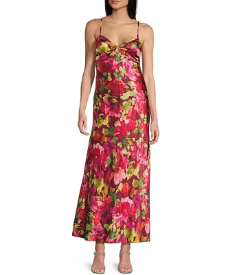Allison & Kelly Floral Jacquard V-Neck Dress