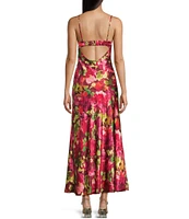 Allison & Kelly Floral Jacquard V-Neck Dress