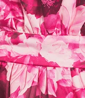 Allison & Kelly Floral Print Pleated Bubble Hem Dress