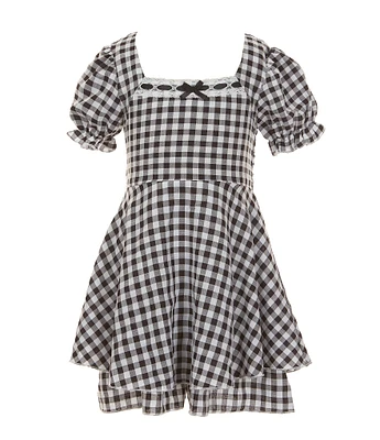 Allison & Kelly Little Girls 4-6X Gingham Short Sleeve Dress