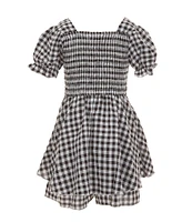 Allison & Kelly Little Girls 4-6X Gingham Short Sleeve Dress
