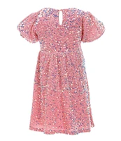 Allison & Kelly Little Girls 4-6X Short Sleeve Sequin-Embellished Velvet Fit & Flare Dress