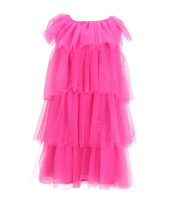 Allison & Kelly Little Girls 4-6X Sleeveless Ruffle-Tier Satin/Tulle Dress