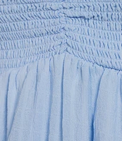 Allison & Kelly Long Sleeve Smocked Babydoll Dress