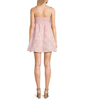 Allison & Kelly Printed Bow Front Tie Spaghetti Strap Dress