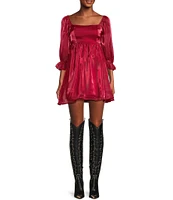 Allison & Kelly 1/2 Sleeve Organza Fit & Flare Dress