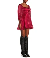 Allison & Kelly 1/2 Sleeve Organza Fit & Flare Dress