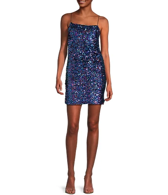 Allison & Kelly Sequin Pull-On Mini Dress