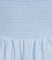 Allison & Kelly Short Sleeve Smocked Empire Tiered Mini Dress