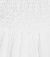 Allison & Kelly Short Sleeve Smocked Empire Waist Babydoll Tiered Mini Dress