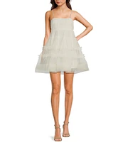 Allison & Kelly Sleeveless Ruffle Tulle Dress