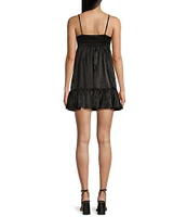 Allison & Kelly Sleeveless Spaghetti Strap Babydoll Dress