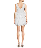 Allison & Kelly Sleeveless V-Neck A-Line Bow Dress