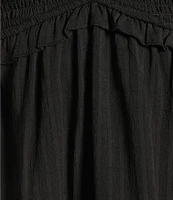 Allison & Kelly Smocked V-Neck Short Sleeve Dress
