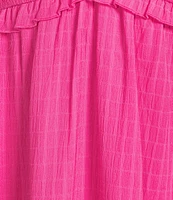 Allison & Kelly Smocked V-Neck Short Sleeve Babydoll Dress