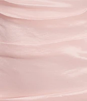 Allison & Kelly Strapless Taffeta Bow Back With Detachable Train Mini Dress