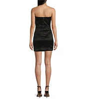 Allison & Kelly Strapless Tube Bow Tail Dress