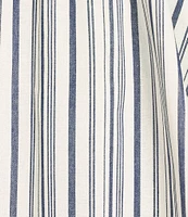 Allison & Kelly Striped Scoop Neck Bow Back Baby Doll Dress
