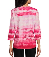 Allison Daley 3/4 Sleeve Crew Neck Knit Top
