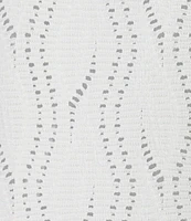 Allison Daley 3/4 Sleeve Open-Front Wave Eyelet Knit Cardigan