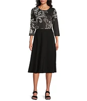 Allison Daley City Stretch Gored Panel Skirt