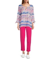 Allison Daley City Stretch Pull-On Straight Leg Ankle Pants