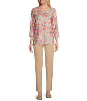 Allison Daley City Stretch Straight Leg Pull-On Pants